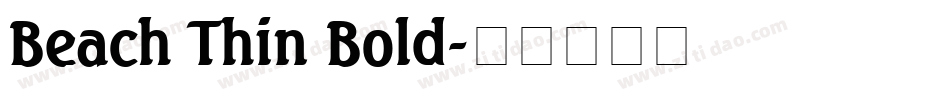 Beach Thin Bold字体转换